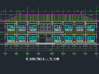 Bản vẽ phòng học bộ môn trường THCS 2 tầng kích thước 29.7x11.7 m