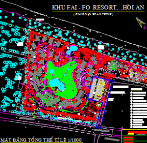 Bản vẽ quy hoạch khu nghỉ mát Hội An