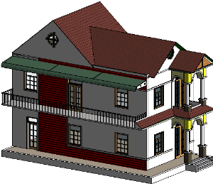 Bản vẽ revit mẫu Biệt thự đầy đủ