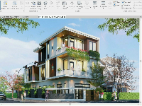 Bản vẽ Revit Nhà phố 3 tầng 6x18m Full hạng mục