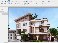 Bản vẽ Revit Nhà phố 4 tầng 8.53x16.62m chi tiết hạng mục kiến trúc