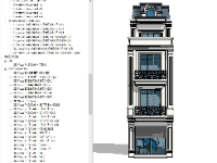 Bản vẽ revit nhà phố 4 tầng tân cổ điển 4.6x15m full bộ