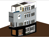 Bản vẽ Revit nhà phố 5 tầng 4.6x12.5m chi tiết