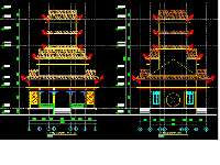 Bản vẽ tham khảo chùa Giải Thoát kích thước 13.3x26m đầy đủ kiến trúc