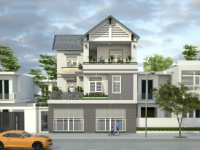 Bản vẽ thi công biệt thự mái thái 3 tầng diện tích 10x12.2m