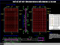 Bản vẽ thi công bố trí kết cấu lưới thép BTXM mặt đường