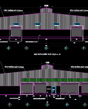 Bản vẽ thi công nhà công nghiệp