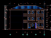 Bản vẽ thiết kế Autocad trường học 3 tầng 6 phòng 16.8x19.2m