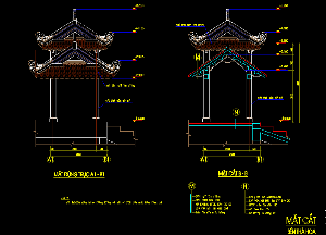 Bản vẽ,Bản vẽ autocad,bến thả hoa,thiết kế mái cong