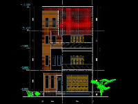 Bản vẽ thiết kế biệt thự 3 tầng KT 8x16m
