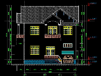 Bản vẽ thiết kế biệt thự hiện đại 2 tầng KT 10x13.7m