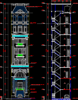 kiến trúc 9 tầng,biệt thự 9 tầng,bản vẽ biệt thự,nhà phố kiểu biệt thự,nhà phố kiểu pháp