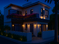 Bản vẽ thiết kế biệt thự nhà chữ L cao 3 tầng, kích thước 9x11.5m (Bản full).