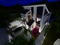 Bản vẽ thiết kế biệt thự villa 2 tầng hiện đại 11x15m