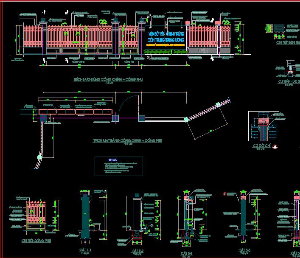 Bản vẽ thiết kế các mẫu cổng hàng rào đẹp, đủ kích thước,cho dân chuyên dụng (9 mẫu )