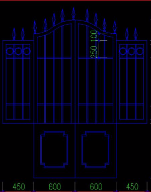 Bản vẽ thiết kế các mẫu cổng Hàng rào đẹp, đủ kích thước,cho dân chuyên dụng mẫu 2