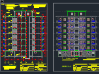 Bản vẽ thiết kế chung cư 7 tầng 21m x 14m (kiến trúc,kết cấu,điện)