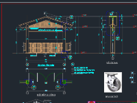 Bản vẽ thiết kế cổng trường mầm non kích thước rộng 7.2m x cao 7.1m