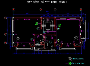 Bản vẽ thiết kế Điện cho nhà ở dân dụng 4 tầng
