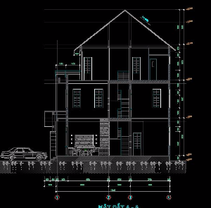 Bản vẽ thiết kế kiến trúc Biệt thự 3 tầng kích thước 10x11m