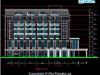 Bản vẽ thiết kế kiến trúc khách sạn Dân chủ 29 Tràng Tiền Hà Nội