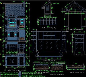 Bản vẽ thiết kế kiến trúc nhà phố 5 tầng kích thước 5x10m