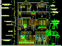 Bản vẻ thiết kế kiến trúc nhà phố KT (7mx15m) FULL KT+KC+ĐN