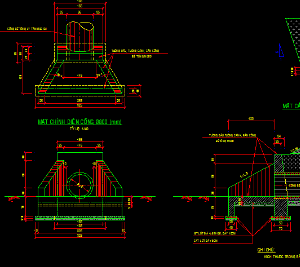 Bản vẽ thiết kế mẫu đầu thân cống tròn khẩu độ d80