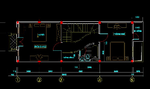 Bản vẽ thiết kế mẫu nhà 4,5x14m