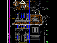 Bản vẽ thiết kế nhà 4 tầng kiểu dáng biệt thự