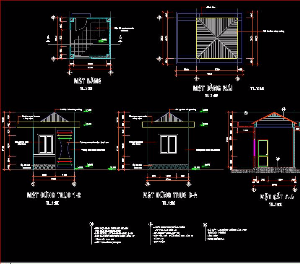 Bản vẽ thiết kế nhà bảo vệ full kiến trúc