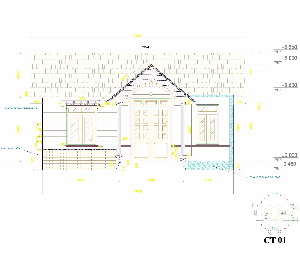 Bản vẽ thiết kế Nhà cấp 4 diện tích 9x9m