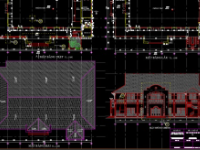 Bản vẽ thiết kế nhà hàng 2 tầng file autocad
