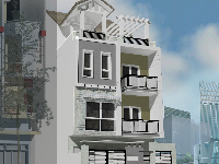 Bản vẽ thiết kế nhà phố 4 tầng KT 7x20m full kiến trúc, bổ chi tiết nội thất (có phối cảnh)