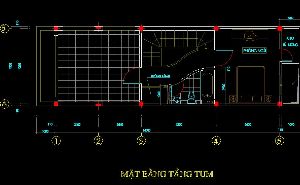 Bản vẽ thiết kế nhà phố 4,5 x 14m