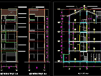 Bản vẽ thiết kế nhà phố 5 tầng kích thước 5.5m x 12m full kiến trúc