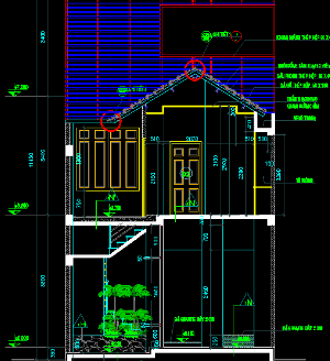 Bản vẽ thiết kế nhà phố 6x19x2.5 tầng