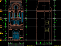 Bản vẽ thiết kế nhà tân cổ điển 3 tầng kích thước 6.4x16m