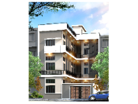 Bản vẽ thiết kế nhà trọ 3 tầng 11.1x14.7m hiện đại