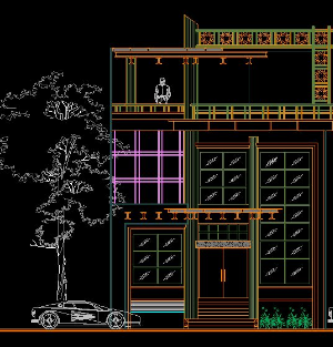 Bản vẽ thiết kế quán cà phê 1 tầng hầm 3 tầng khách( kiến trúc)