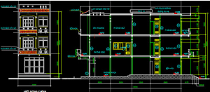 Bản vẽ,Bản vẽ autocad,Bản vẽ nhà phố,nhà phố 3 tầng