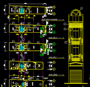 Bản vẽ,Bản vẽ autocad,Bản vẽ nhà phố,nhà mặt phố,nhà phố 3.5 tầng