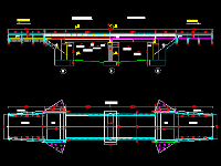 Bản vẽ thiết kế thi công Sửa chữa cầu dầm T BTCT thường 2 nhịp 12m, Khổ cầu B=6+2x0.5m
