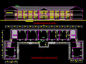 Bản vẽ thiết kế trường trung học cơ sở full kiến trúc