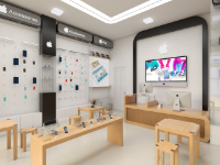 Bản vẽ thiết kế và triển khai cửa hàng điện thoại Apple Store 6.8x12m Có file Sketchup