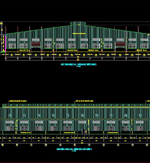 Bản vẽ thiết kế Xưởng nhịp 60m và 30m