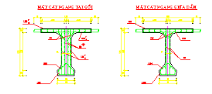 Bản vẽ thiết kết dầm T 33m bê tông cốt thép dự ứng lực đầy đủ