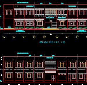 Bản vẽ Thư viện học tập nhà hiêu bộ 2 tầng trường đại học Nam Việt đầy đủ KT+KC+ĐN+PCCC+3D