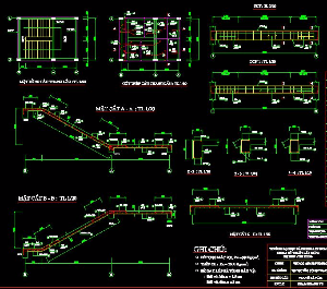 Bản vẽ thuyết minh tính toán kết cấu móng, sàn, dầm, cột, thang