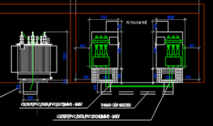Bản vẽ tổng thể trạm máy biến áp cho tòa nhà dự án ViHomes Nguyễn Chí Thanh